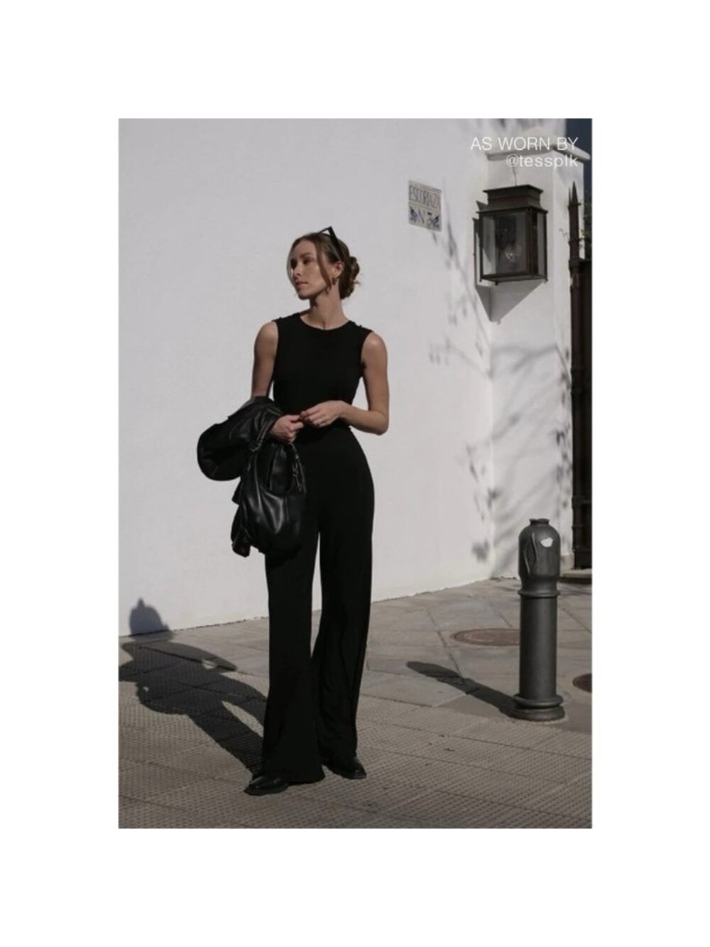Marcella Whitney Sleeveless Wide Leg Jumpsuit Black XSP